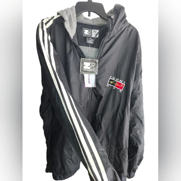 VINTAGE 90’S zstar TOMMY USA SPORTS ZIP-UP JACKET with hood - Picture 3 of 8
